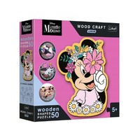 Trefl Wood Craft Junior: Disney Minnie egér világa fa puzzle 50db-os - Trefl