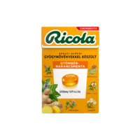 Ricola Ricola 40g gyógynövény cukorka gyömbér-narancsmenta