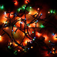  Karácsonyi LED égősor, 120 izzó, 15 m - színes