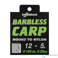 DRENNAN Drennan Barbless Carp 16 to 2lb előkötött horog