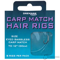 DRENNAN Drennan Carp Match Hair Rigs 14-5lb előkötött horog