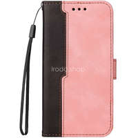 Huawei Honor Magic 5 Pro, Oldalra nyíló tok, stand, kártyatartóval, kézpánttal, Wooze Colour Wallet, rózsaszín