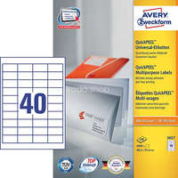 AVERY Etikett címke univerzális 3657 fehér QuickPEEL 48,5x25,4mm 100ív Avery
