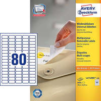 AVERY Etikett címke speciális L4732REV-100 visszaszedhető 35,6 x 16,9 mm 100ív Avery