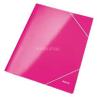 LEITZ Iratgyűjtő gumis A/4 lakkfényű Leitz rózsaszín