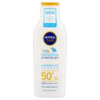 NIVEA NIVEA SUN FF50+ Babies&Kids Sensitive Protect&Care Gyermek Naptej 200 ml