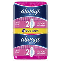 ALWAYS Always egészségügyi betét Duo Ultra Super 16 db