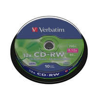 VERBATIM CD-RW Verbatim 700MB 8x-10x újraírható 10db/henger