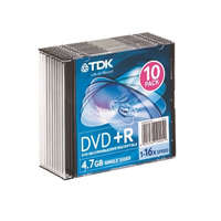  DVD+R TDK 4,7GB 16x 10db slim