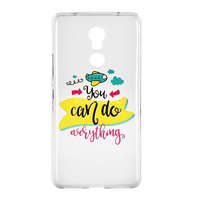 Samsung Galaxy A3 (2017) SM-A320F, TPU szilikon tok, ultravékony, You can do everything minta, átlátszó, style 4