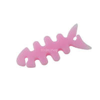 Univerzális fülhallgató tartó, 3D hal minta, rózsaszín