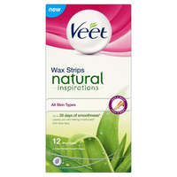VEET VEET Használatra kész hideggyanta szalagok 12 db ALOE VERA normál és száraz bőrre