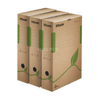 ESSELTE Archiválódoboz, A4, 80 mm, újrahasznosított karton, ESSELTE "Eco", barna