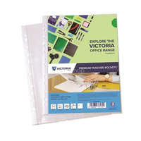 VICTORIA OFFICE Genotherm, lefűzhető, A4, 80 mikron, víztiszta, VICTORIA OFFICE