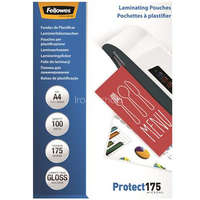 FELLOWES Meleglamináló fólia, 175 mikron, A4, fényes, 100 db, FELLOWES