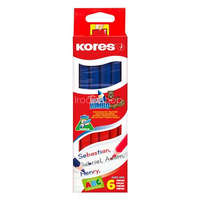 KORES Postairón, háromszögletű, KORES "Twin Jumbo", piros-kék