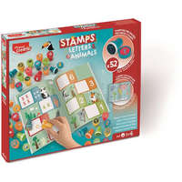 MAPED CREATIV Nyomdázó készlet, foglalkoztató füzettel, MAPED CREATIV "Stamps", betűk és állatok