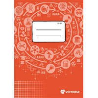 VICTORIA PAPER Füzet, tűzött, A5, kockás, 32 lap, VICTORIA PAPER Circle "27-32"