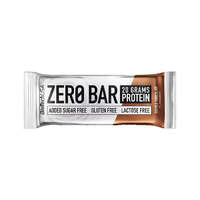 BIOTECH USA Fehérjeszelet, gluténmentes, 50g, BIOTECH USA "Zero Bar", dupla csokoládé