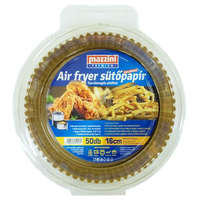 MAZZINI Sütőpapír, szilikonos, Air Fryer készülékhez, kerek, 16 cm, 50 db, MAZZINI "Premium"