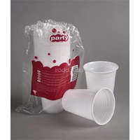 . Műanyag pohár, 2 dl, 20 db, "Party", fehér