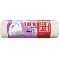 ALUFIX Szemeteszsák, köthető füllel, 10 l, 40 db, 36x44 cm, 10 µ, ALUFIX, fehér