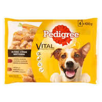 PEDIGREE Kutyaeledel, alutasakos, 4x100 g, PEDIGREE, marha és bárány, pulyka és répa