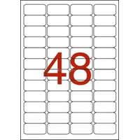 APLI Etikett, 45,7x21,2 mm, poliészter, időjárásálló, kerekített sarkú, fehér, APLI, 960 etikett/csomag