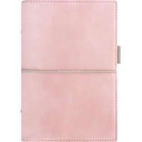 FILOFAX Kalendárium, gyűrűs, betétlapokkal, pocket méret, FILOFAX, "Domino" Soft", pasztell rózsaszín
