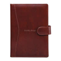 SATURNUS Kalendárium, gyűrűs, betétlapokkal, "M", újrahasznosított bőr, SATURNUS, "418", barna