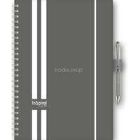 DAYLINER Naptár, tervező, A5, heti, DAYLINER, "InSpiral", szürke-fehér