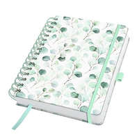 SIGEL Spirálfüzet, 168x215 mm, sima, 120 lap, keményfedeles, SIGEL "Jolie Eucalyptus Day"