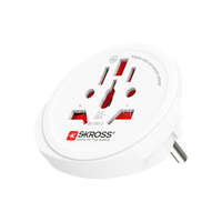 SKROSS Adapter, Európába utazóknak, földelt, SKROSS