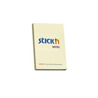 STICK N Öntapadó jegyzettömb, 76x51 mm, 100 lap, STICK N, pasztellsárga