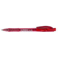 STABILO Golyóstoll, 0,38 mm, nyomógombos, STABILO "Liner 308", piros