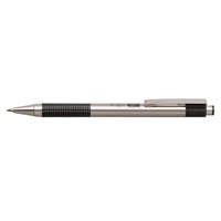 ZEBRA Golyóstoll, 0,24 mm, nyomógombos, rozsdamentes acél, fekete tolltest, ZEBRA "F-301", kék