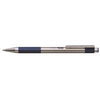 ZEBRA Golyóstoll, 0,24 mm, nyomógombos, rozsdamentes acél, kék tolltest, ZEBRA "F-301", kék