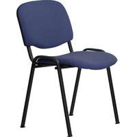 . Tárgyalószék, szövetborítás, fekete fémváz, Felicia , kék