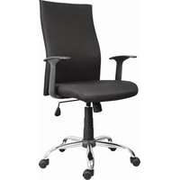 . Irodai forgószék, szövetborítás, krómozott lábkereszt, Texas , fekete