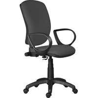 . Irodai forgószék, szövetborítás, fekete lábkereszt, Nuvola , fekete-szürke