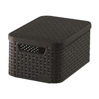 CURVER Rattan hatású kosár tetővel, 6l, barna, CURVER, Style S