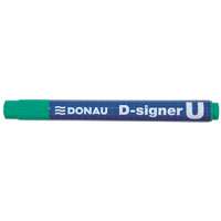 DONAU Alkoholos marker, 2-4 mm, kúpos, DONAU D-signer U , zöld
