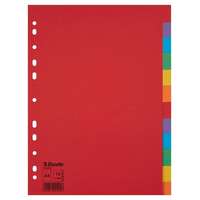 ESSELTE Regiszter, karton, A4, 12 részes, ESSELTE Economy , színes
