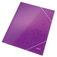 LEITZ Gumis mappa, 15 mm, karton, A4, LEITZ Wow , lila