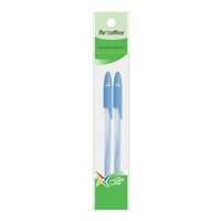 FLEXOFFICE Golyóstoll, 0,3 mm, 2 db/bliszter, kupakos, FLEXOFFICE Candee , kék