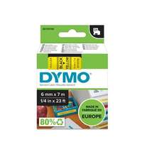 DYMO Feliratozógép szalag, 6 mm x 7 m, DYMO D1 , sárga-fekete