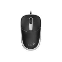 GENIUS Egér, vezetékes, optikai, normál méret, USB, GENIUS DX-123 , fekete-szürke
