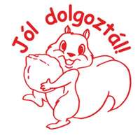 COLOP Bélyegző, motivációs, Jól dolgoztál!, COLOP N43-kék , piros
