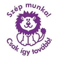 COLOP Bélyegző, motivációs, Szép munka! Csak így tovább!, COLOP N43-kék , lila