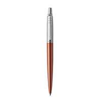 PARKER Golyóstoll, 0,7 mm, ezüst színű klip, Chelsea narancssárga tolltest, PARKER Royal Jotter , kék